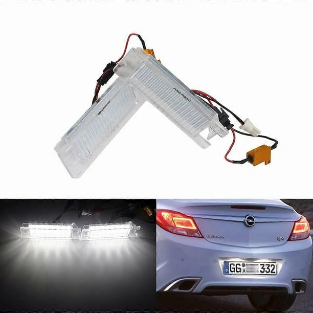 ANGRONG 2x LED CANBUS License Number Plate Light For Vauxhall Opel Astra H J Corsa C D Insignia Meriva