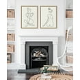 thumbnail image 6 of Sylvie Thinking of You Line Art and Sitting Beauty 18 in x 24 in Framed Painting Canvas Art Prints, by Kate and Laurel Set of 2, 6 of 6