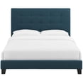 thumbnail image 4 of Melanie Queen Tufted Button Upholstered Fabric Platform Bed - Azure, 4 of 5