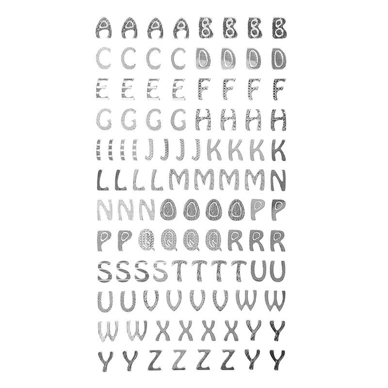 ZUARFY Stickers Digital Letter Number Tags DIY Decals For Album Notebook Decoration Paper Craft
