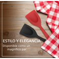 thumbnail image 3 of Espátula para plancha tipo pinza 2 en 1: cuenta con una hoja antiadherente de nailon fácil de agarrar, ideal para tortitas de patata y filetes, con un mango ergonómico resistente al calor(negro), 3 of 10