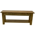 thumbnail image 1 of RANCH COLLECTION FARMHOUSE BENCH WITH SHELF: GOLDEN OAK-72, 1 of 5