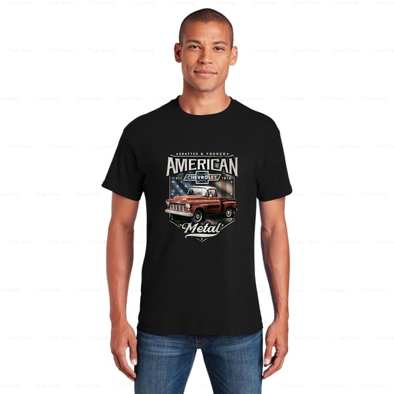 WéarCLOTHING Buck Wear Chevy American Metal T Shirt Vintage, Pick Up, Truck, Mens, Graphic, Automotive , for Unisex, up to size 5XL
