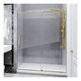 thumbnail image 5 of Madam Series 76 in. x 50-54 in. Frameless Sliding Shower Door in Brushed Gold with 3/8" (10mm) Tempered Clear Glass, 5 of 10