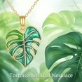 thumbnail image 3 of DOLIOX Flower Leaf Pendant Necklace Bohemian Enamel Jewelry for Women Sterling Silver Boho Vaction Jewelry, 3 of 10