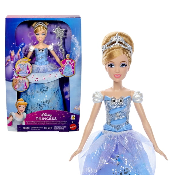 Disney Princess Enchanted Ballgown Cinderella Fashion Doll with Lights & Sounds, Inspired by Movie