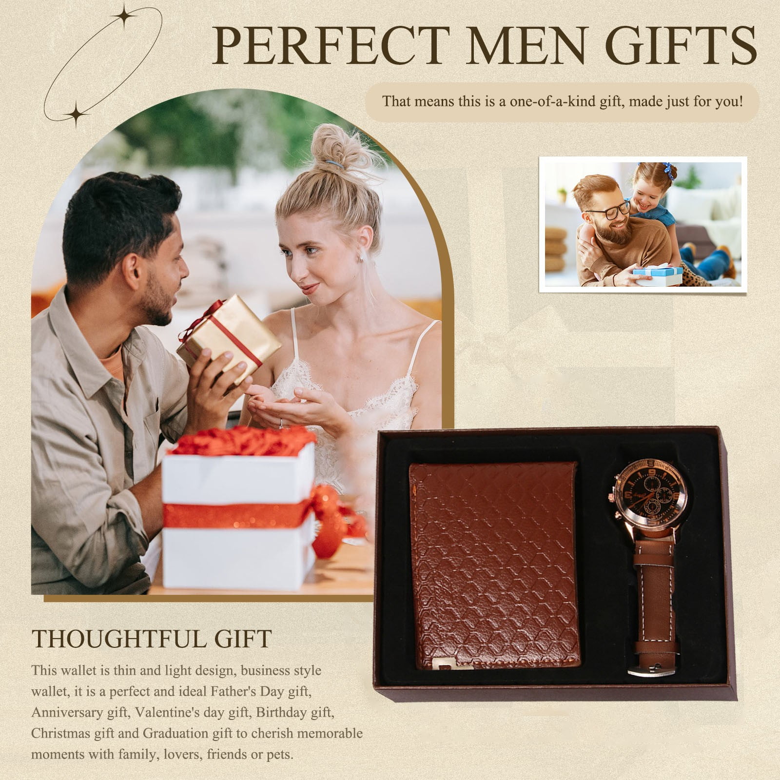 Nmdmisc Wallet Watch Gift Set Father's Day Gift Box Men's Gift
