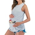 thumbnail image 5 of IROINNID Nursing Tank for Women Solid Color Print Sleeveless Pregnant Vest Clothe Top,Gray, 5 of 7