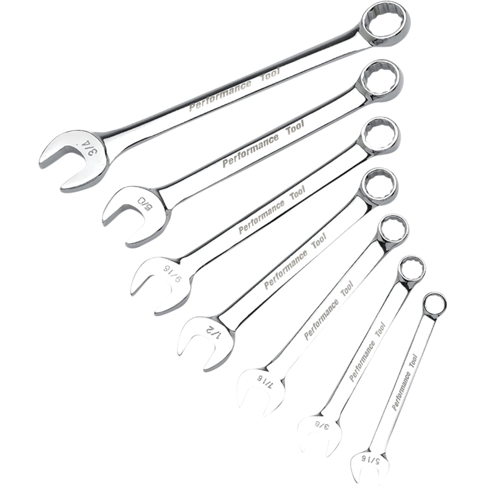 Performance Tool W30200 7-Piece SAE Combination Wrench Set