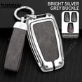 thumbnail image 4 of Zinc alloy+leather car key case bag For Crown A 2/3/4 buttons key case Camry Highlander Corolla Prado Crown GR 86 Reiz accessori, 4 of 28