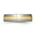 thumbnail image 3 of Titanium 14k Gold Inlay 6mm Ring Man Wedding Precious Metal   For Dad Mens  For Him, 3 of 11