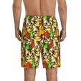 thumbnail image 4 of Lsque Kittens With Maple Leaves Mens Sleep Pajama Shorts,Short Pajama Pants, Cotton Ultra-Soft Knit-X-Large, 4 of 9