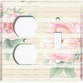 thumbnail image 4 of Metal Light Switch Plate Cover Elegant Floral Musical Damask Beige FLW115, 4 of 13