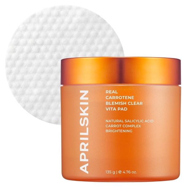 Almohadillas tónicas APRILSKIN, con carroteno, para aclarar la piel grasa, 60 almohadillas