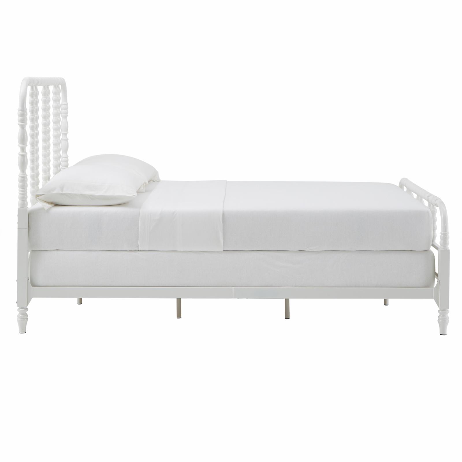 Weston Home Leona Metal Spool Panel Full Bed, White