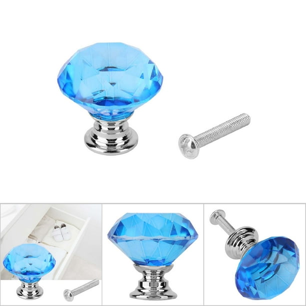 10x Armoire Cristal Commode Bouton De Porte/tiroir Forme De Diamant