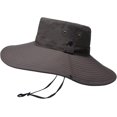 thumbnail image 6 of CoCopeaunts Wide Brim Bucket Hat for Men Sports Hiking Fishing Polyester Twill Chin Cord Breathable Holes Foldable Fisherman Hats, 6 of 8