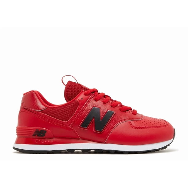 New Balance 574 Mens Metal Sport Team Red Leather Lifestyle Sneakers - ML574SOY