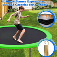 thumbnail image 2 of Cochan Trampoline with Enclosure for Kids and Adults, 10FT Trampoline with Basketball Hoop, Ladder, Silent Basketballs, Outdoor Heavy Duty Galvanized Trampoline, Easy Install, 2 of 9