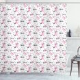 thumbnail image 1 of Ambesonne Paris Shower Curtain, Je Taime Romance Hearts, 69"Wx70"L, Pale Pink White, 1 of 3