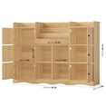 thumbnail image 6 of Hiphuta 55"In Kids Bookcase with Toy Storage Organizer, Wood Cube Bookcase Toy Chest of 8 Compartments & 6 Movable Bins, Bookshelf for Kids Bedroom, Natural, 6 of 7