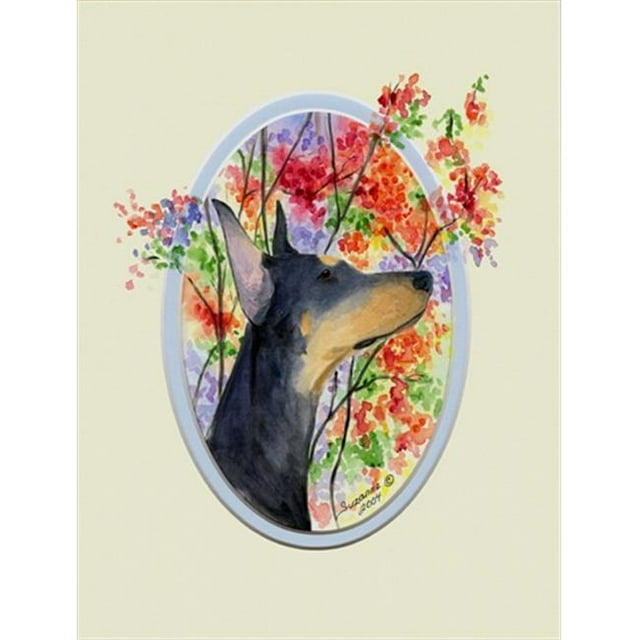 Carolines Treasures SS8044CHF Doberman Flag Canvas House Size