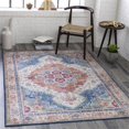 thumbnail image 2 of Surya Iris IRS-2319 90 x 114" Rectangle Fabric Rug in Burnt Orange/Blue/Rose, 2 of 7