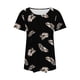 thumbnail image 3 of Fiudx Liquidación de Ahorros de Verano Top Estampado con Cuello Redondo y Manga Corta Informal para Mujer a La Moda, 3 of 5