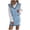 Blue, variant on Iyufng Women's V Neck Sleeveless Knit Mini Dresses with Pockets, Women Loose Casual Preppy Dress for Fall Winter