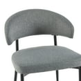thumbnail image 4 of Walker Edison Modern Curved Back Upholstered Dining Chair, Set of 2, Charcoal, 4 of 15