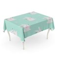 thumbnail image 1 of NUDECOR Cute Baby Rabbit Jumping Candy Cane and Snowflakes Tablecloth Table Desk Cover Home Party Decor 52x70 inch, 1 of 1