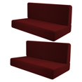 thumbnail image 3 of AMLESO 4Pcs Camper Cushion Covers RV Seat Covers Comfort Breathable Bench Covers RV Stretch Sofa Seat Slipcovers Furniture Protector Red, 3 of 10