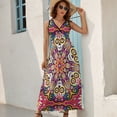 thumbnail image 6 of Sugar Skull Mandala - Day of the Dead Mandala Art by Thaneeya McArdle Sleeveless Dress long dress women summer, 6 of 6