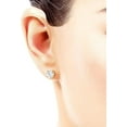 thumbnail image 6 of Charles & Colvard 14K Yellow Gold Moissanite 6.5mm Round Stud Earrings 2.00cttw DEW, 6 of 6