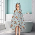 thumbnail image 6 of Lightblue Highland Cow Flower Bucket Pattern Hooded Bath Towel，50"x30" for Ages 3 To 12 Kids, Quick Dry Lightweight Soft Microfiber Hood Beach Towel Cover Up for Kids, 6 of 7