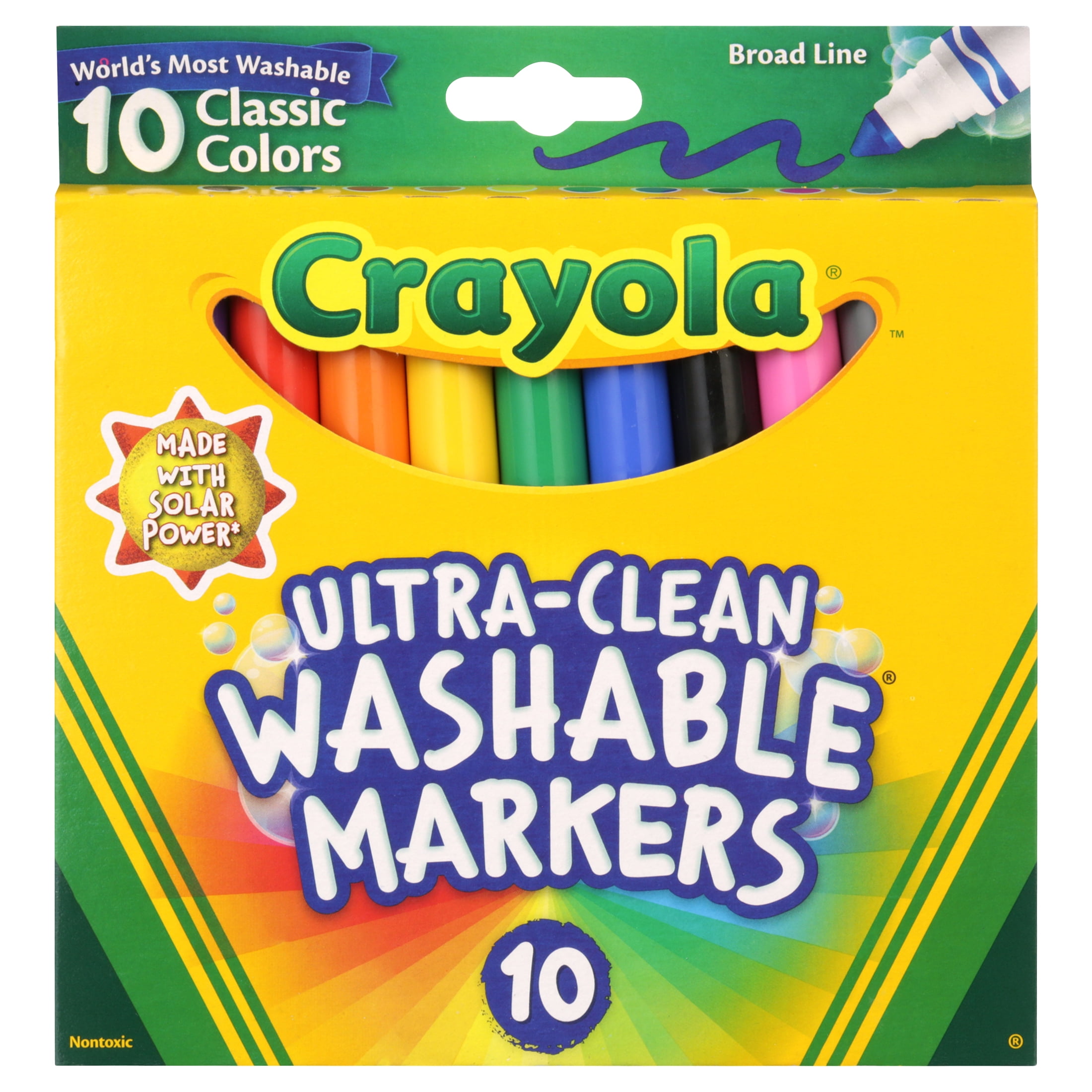 Crayola® Washable Markers 12 Count Assorted Colors Conical Tip