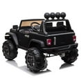 thumbnail image 6 of Kids Electric Vehicles with Remote Control, 12V Ride on Cars for Girls Boys, Motorized Vehicles Ride on Truck Car W/ LED Lights, Spring Suspension, MP3 Player, Black Battery-Powered Ride on Toys,L6605, 6 of 12