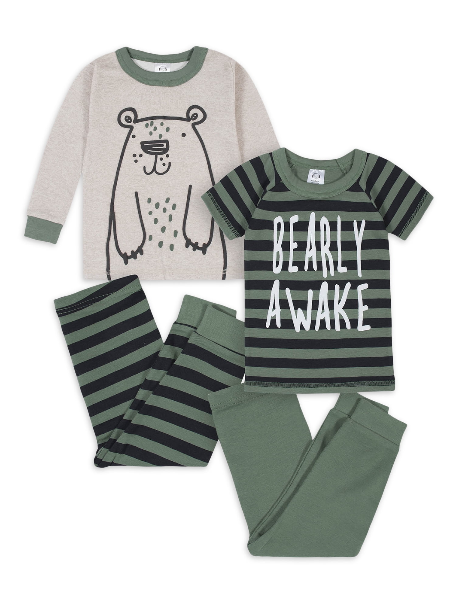 Tstars Pajamas for Kids Toddler 100% Cotton Snug Fit Long Sleeve Sleepwear Christmas Pj 
