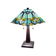 thumbnail image 1 of Amora Lighting AM254TL14B Lampe de Table Mission Florale Style Tiffany de 23 Pouces de Haut, 1 of 1