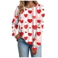 thumbnail image 6 of vigerkar Womens Valentine's Day Sweatshirts Love Heart Graphic Pullover Tops Casual Crewneck Long Sleeve Shirts (Red, S), 6 of 9