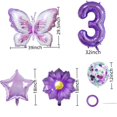 thumbnail image 2 of Decoraciones para fiestas JNNIMTRDAE Purple Butterfly, tercer cumpleaños, 2 of 5