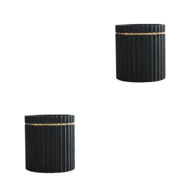 Inteprter Macetas de flores de balcón disponibles en varios colores: pared de lavabo transpirable resistente y duradera negro 10cm 2piezas