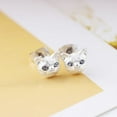 thumbnail image 5 of Yesbay Women's Cat Head Design Ear Studs Earrings Piercing Jewelry Charm-Gold, 5 of 7