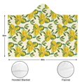 thumbnail image 3 of Wearable Blanket,Yellow Lemon Fruit Clusters White Pattern Hooded Wearable Flannel Blanket for Adults & Teens,Winter Poncho Shawl Wrap Cape Cozy Anti-Pill,60"x80", 3 of 5