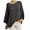 Black-women's tees pack, variant on Dazajoo Women's Crewneck Cotton Linen Tops Long Sleeve Solid Color Shirts Casual Loose Round Neck Blouses,Black,XXXXL
