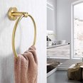 thumbnail image 2 of Toallero de acero inoxidable, toallero de anillo con toallero de estilo Simple para baño, cocina, dorado JAMW Sencillez, 2 of 5