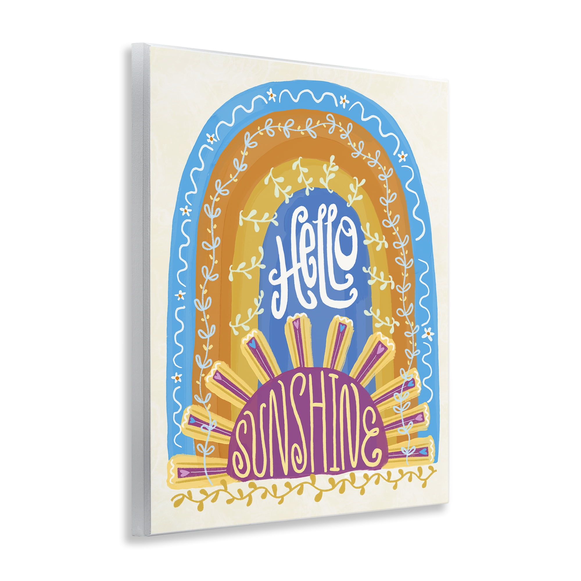 Stupell Industries Boho Hello Sunshine Wall Plaque Art, design by Connie Summers