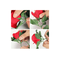 thumbnail image 3 of Guía Enredadera Con Rosas Artificial Decoración Flores Rojo, 3 of 3