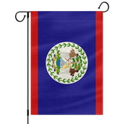 PTEROSAUR Belize Garden Flag, Belizean National Flag, 12.5x18 inch Double Sided Burlap for House Yard Lawn Indoor Outdoor Decor