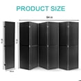 thumbnail image 4 of Fionafurn 6 Panel Room Divider, Wooden Folding Privacy wall pegboard display for Craft Show Living Room, Black, 4 of 7